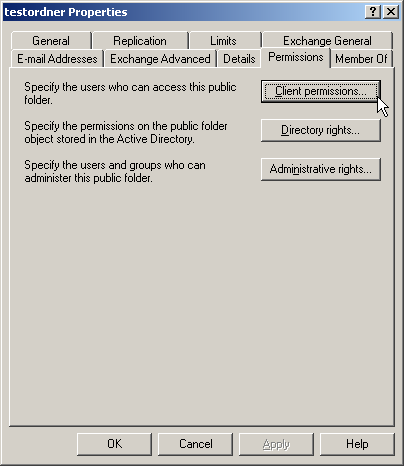 Screenshot: Public folder Permissions tab